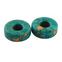 Synthetic Turquoise Beads, Flat Round Approx 5mm 