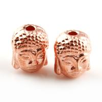 Zinc Alloy Jewelry Beads, Buddha, rose gold color plated Approx 1.5mm 