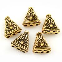 Zinc Alloy Jewelry Beads, Triangle, antique gold color plated Approx 2mm 