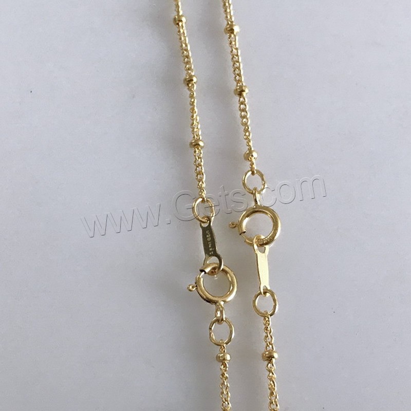 Oro-llenado Cadena para collar, chapado en oro de 14 K, longitud diferente para la opción & giro oval, 1.2mm, Vendido por Sarta