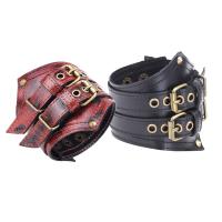 Cowhide Bracelet, with Zinc Alloy, antique brass color plated, vintage & adjustable & for man 95mm Approx 9.4 Inch 