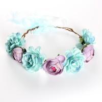 Bridal Hair Wreath, Cloth, Flower, for woman, mixed colors, 146mm 
