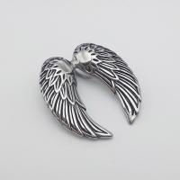 Stainless Steel Wing Shape Pendant, plated, blacken Approx 2-4mm 