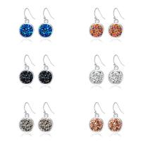 Zinc Alloy Drop Earring, with PC Plastic, silver color plated, for woman 