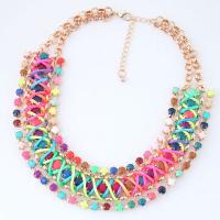 Zinc Alloy Necklace, gold color plated, for woman 