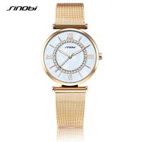 Sinobi® Women Jewelry Watch, Zinc Alloy, with Glass, Chinese movement, plated, Life water resistant & for woman & with rhinestone 34mm Approx 9 Inch 
