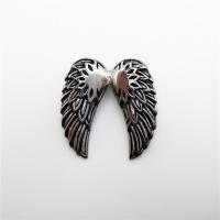 Stainless Steel Wing Shape Pendant, plated, blacken Approx 2-4mm 