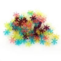 Acrylic Jewelry Beads, Flower, mixed colors Approx 0.5-1mm, Approx 