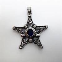 Stainless Steel Star Pendant, with rhinestone & blacken Approx 2-4mm 