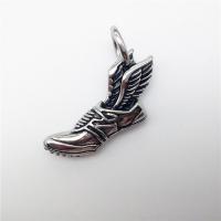 Stainless Steel Shoes Pendant, plated, blacken Approx 2-4mm 