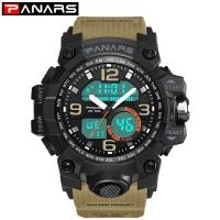 PANARS® Watch Collection, Stainless Steel, with Silicone & Plastic, plated, 50M waterproof & Unisex & adjustable & LED 27mm Inch 