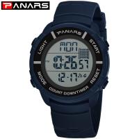 PANARS® Watch Collection, Stainless Steel, with Silicone & Plastic, plated, 50M waterproof & Unisex & adjustable & LED 24mm .8 Inch 