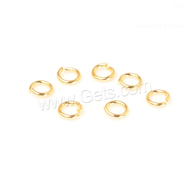 Brass Open Jump Ring, real gold plated, different size for choice, Approx 100PCs/Bag, Sold By Bag