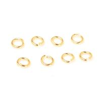 Messing öffnen Sprung Ring, vergoldet, verschiedene Größen vorhanden, ca. 100PCs/Tasche, verkauft von Tasche
