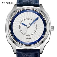 Yazole® Men Jewelry Watch, Stainless Steel, with PU Leather & Glass, Japanese movement, plated, Life water resistant & for man 45mm Approx 10.2 Inch 