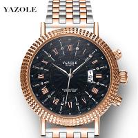 Yazole® Men Jewelry Watch, Stainless Steel, with Glass, Chinese movement, plated, Life water resistant & for man 45mm Approx 8.8 Inch 