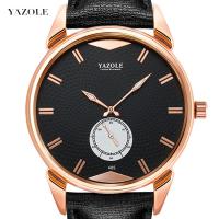Yazole® Men Jewelry Watch, Stainless Steel, with PU Leather & Glass, Chinese movement, plated, Life water resistant & for man 42mm Approx 10.2 Inch 