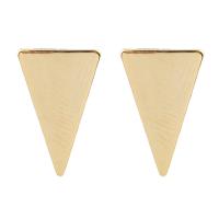 Brass Earring Drop Component, Triangle, real gold plated Approx 2mm 
