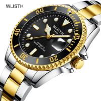 WLISH® Men Jewelry Watch, alliage de zinc, avec verre & acier inoxydable, mouvement chinoise, Placage, Résistant à l’eau de vie & pour homme, plus de couleurs à choisir, 42mm Environ 7.8 pouce, Vendu par PC