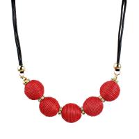 Waxed Nylon Cord Necklace, with Zinc Alloy, plated, for woman & with rhinestone 20mm Approx 21.5 Inch 