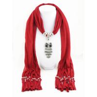 Zinc Alloy Scarf Pendants, Polyester, with Zinc Alloy, Owl, plated, for woman 86mm Approx 70.8 Inch 