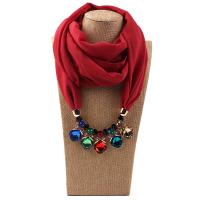Zinc Alloy Scarf Pendants, Chiffon, with Crystal & Zinc Alloy, plated, for woman Approx 70.8 Inch 