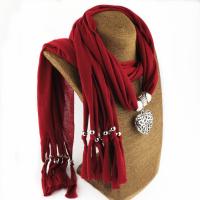 Zinc Alloy Scarf Pendants, Polyester, with Zinc Alloy, plated, for woman Approx 70.8 