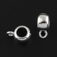 Perles de Bail en alliage de zinc , Rond, Placage de couleur platine Environ 2mm Vendu par sac