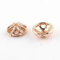 Zinc Alloy Bead Caps, rose gold color plated Approx 1mm 