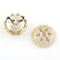 Zinc Alloy Bead Caps, Flower, gold color plated Approx 2mm 
