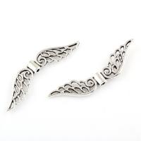 Zinc Alloy Angel Wing Beads, Wing Shape, antique silver color plated Approx 2mm, Approx 