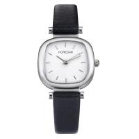 Women Wrist Watch, PU Leather, with zinc alloy dial & Glass, stainless steel pin buckle, platinum color plated, for woman 25mm Approx 8 Inch 