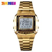 SKmei® Men Jewelry Watch, Stainless Steel, with zinc alloy dial & Glass, Chinese movement, plated, for man & waterproof & luminated 