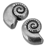 Zinc Alloy Jewelry Beads, Conch, antique silver color plated Approx 2mm 