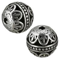 Zinc Alloy Hollow Beads, Drum, antique silver color plated Approx 2.5mm 