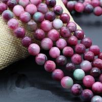 Single Gemstone Beads, Natural Stone, Round, polished  purple Approx 1mm 