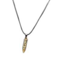 Zinc Alloy Necklace, with Waxed Nylon Cord, Bullet, plated, Unisex 37mm Approx 17.5 Inch 