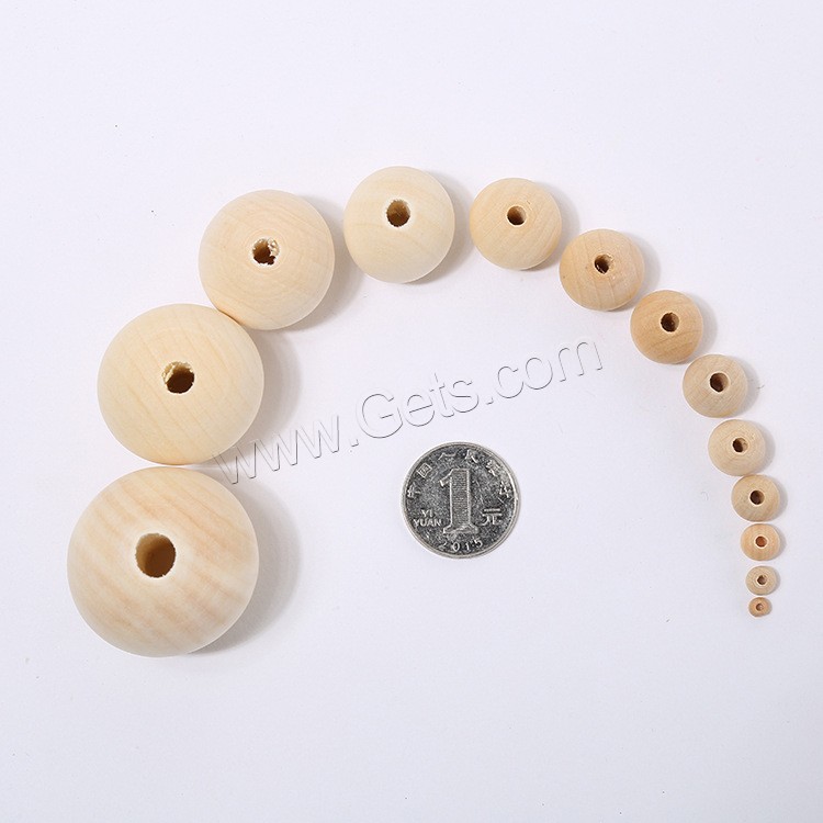 Original Holz Perlen, poliert, verschiedene Größen vorhanden, Bohrung:ca. 2-8mm, verkauft von PC