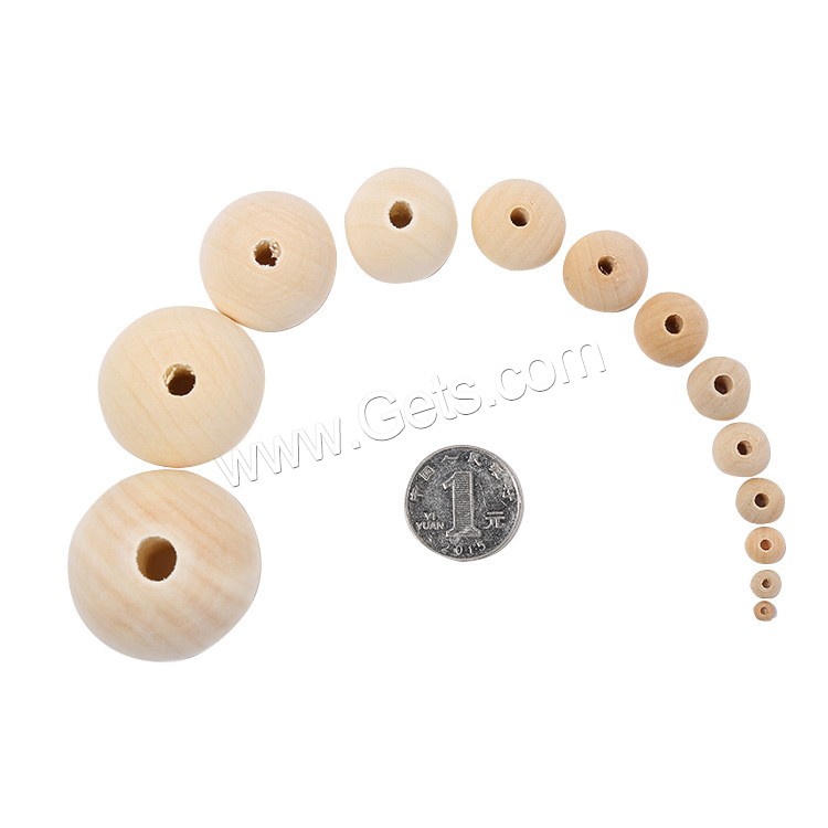 Original Wood Beads, polished, different size for choice, Hole:Approx 2-8mm, Sold By PC
