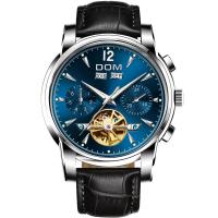 DOM® Watch Collection, Stainless Steel, with Leather & Glass, Japanese movement, plated, Life water resistant & for man & luminated 41mm Approx 7.6 Inch 