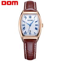 DOM® Watch Collection, Stainless Steel, with Leather & Glass, Japanese movement, plated, Life water resistant & for woman Approx 6.8 Inch 