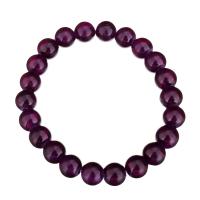 Dyed Jade Bracelet, Round dark purple Approx 7 Inch 