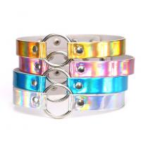 Fashion Choker Necklace, PU Leather, with Zinc Alloy, for woman, mixed colors, 18mm Approx 17.3 Inch 
