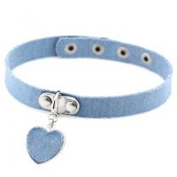 Fashion Choker Necklace, Denim, with Zinc Alloy, for woman, mixed colors, 16mm Approx 13.3 Inch 