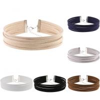 Fashion Choker Necklace, Velveteen, plated, for woman, mixed colors, 70mm, 25mm Approx 11.8 Inch 