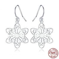Thailand Sterling Silver Drop Earring, Snowflake, for woman 