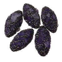 Rhinestone Clay Pave Beads, with Amethyst Approx 1mm 