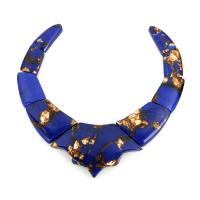 Lapis lazuli Diplômé Perles suspendus, couronne, 15-72x28- Vendu par fixé