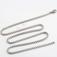 Stainless Steel Chain Necklace, plated & Unisex & box chain, 3mm [