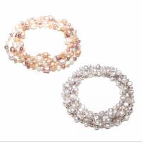 Пресноводные перлы ожерелье цепи свитера, Пресноводные жемчуги, с Природный кварцевый, разные стили для выбора & Женский & граненый, продается Strand